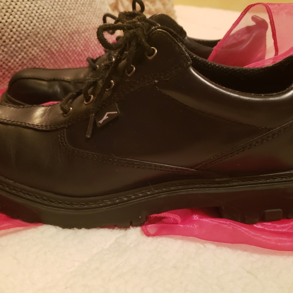 Aerosoles Black Lace Up Ankle Boots Nurse